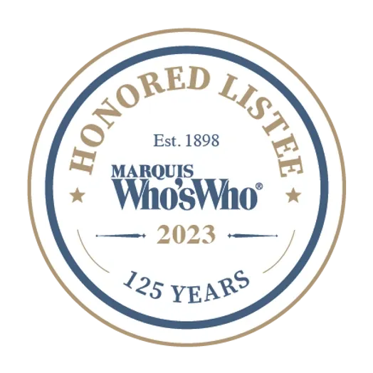 Marquis Who’s Who Honored Listee 2023 Marquis Who's Who Honored Listee 2023
